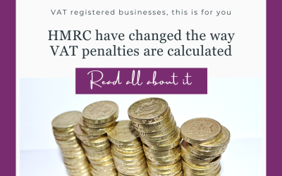 HMRC changes to VAT penalties and interest charges comes into effect 1st January 2023